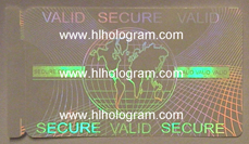 security transparent hologram ID overlay